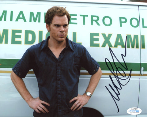 MICHAEL C HALL SIGNED DEXTER 8X10 PHOTO 4 ACOA