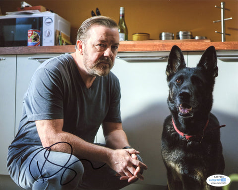 RICKY GERVAIS SIGNED AFTER LIFE 8X10 PHOTO 3 ACOA