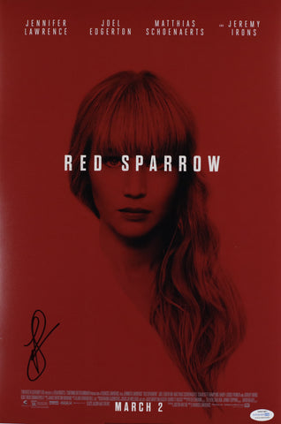 FRANCIS LAWRENCE SIGNED RED SPARROW 12X18 MOVIE POSTER ACOA