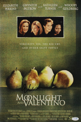ELIZABETH PERKINS SIGNED MOONLIGHT AND VALENTINO 12X18 MOVIE POSTER ACOA