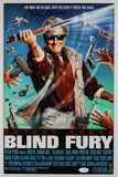 PHILLIP NOYCE SIGNED BLIND FURY 12X18 MOVIE POSTER 2 ACOA