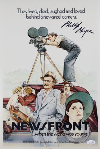 PHILLIP NOYCE SIGNED NEWSFRONT 12X18 MOVIE POSTER ACOA