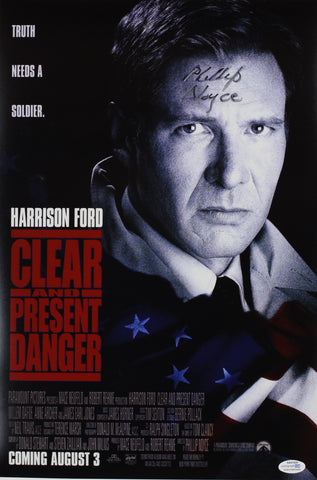 PHILLIP NOYCE SIGNED CLEAR AND PRESENT DANGER 12X18 MOVIE POSTER ACOA
