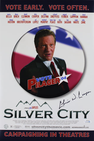 CHRIS COOPER SIGNED SILVER CITY 12X18 MOVIE POSTER ACOA