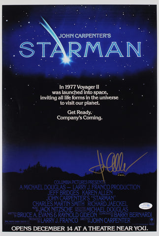 KAREN ALLEN SIGNED STARMAN 12X18 MOVIE POSTER 2 ACOA