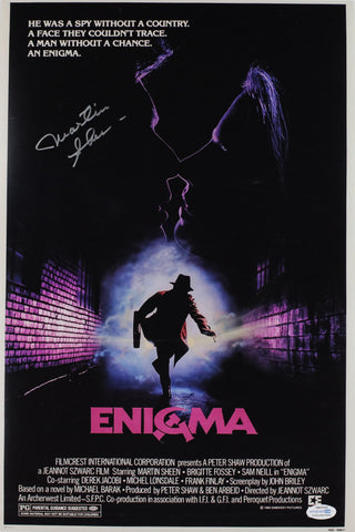 MARTIN SHEEN SIGNED ENIGMA 12X18 MOVIE POSTER ACOA