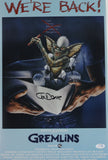 JOE DANTE SIGNED GREMLINS 12X18 MOVIE POSTER 2 ACOA