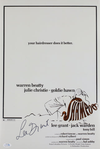 LEE GRANT SIGNED SHAMPOO 12X18 MOVIE POSTER ACOA