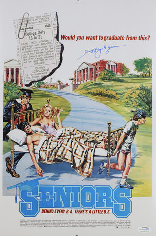 JEFFREY BYRON SIGNED THE SENIORS 12X18 MOVIE POSTER ACOA