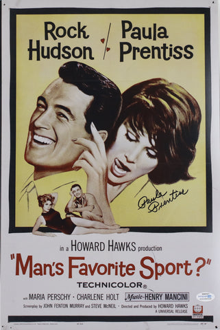 PAULA PRENTISS SIGNED MAN'S FAVORITE SPORT? 12X18 MOVIE POSTER ACOA