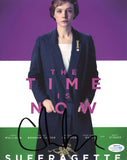 CAREY MULLIGAN SIGNED SUFFRAGETTE 8X10 PHOTO ACOA