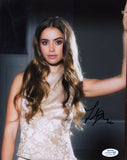 LILY COLLINS SIGNED 8X10 PHOTO 3 ACOA