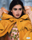 LILY COLLINS SIGNED MIRROR MIRROR 8X10 PHOTO 2 ACOA