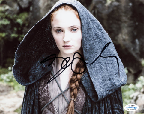 SOPHIE TURNER SIGNED GAME OF THRONES SANSA STARK 8X10 PHOTO 2 ACOA