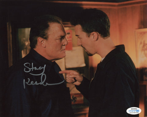 STACY KEACH SIGNED AMERICAN HISTORY X 8X10 PHOTO ACOA