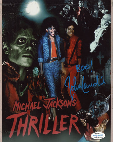 JOHN LANDIS SIGNED MICHAEL JACKSON THRILLER 8X10 PHOTO 3 ACOA