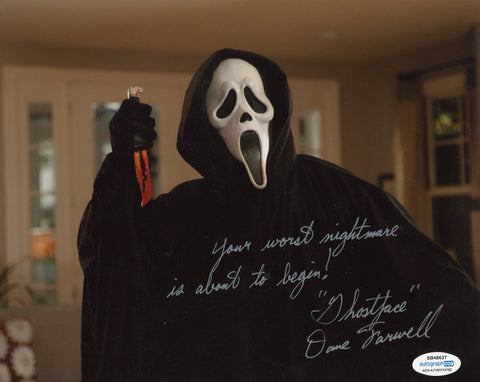 DANE FARWELL SIGNED SCREAM GHOSTFACE 8X10 PHOTO 5 ACOA