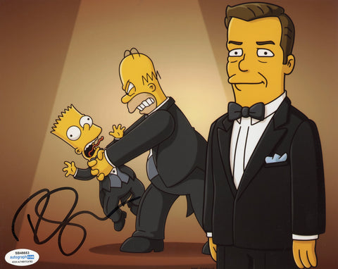 RICKY GERVAIS SIGNED THE SIMPSONS 8X10 PHOTO 2 ACOA