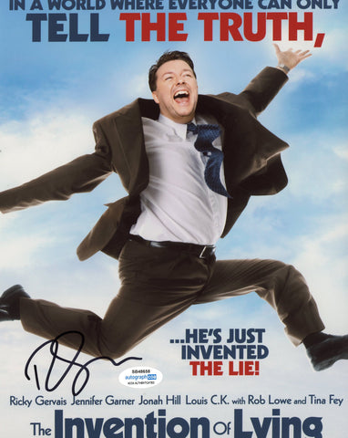 RICKY GERVAIS SIGNED THE INVENTION OF LYING 8X10 PHOTO ACOA