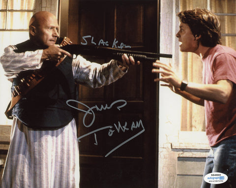 JAMES TOLKAN SIGNED BACK TO THE FUTURE 8X10 PHOTO 3 ACOA
