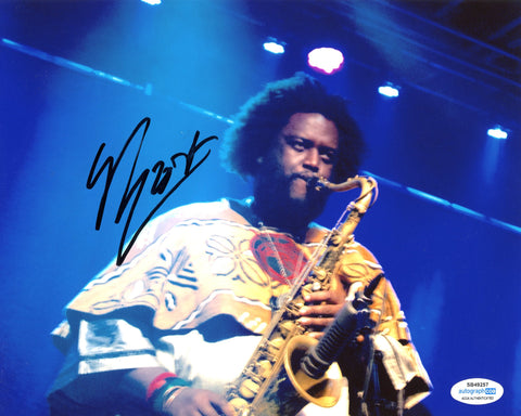 KAMASI WASHINGTON SIGNED 8X10 PHOTO 6 ACOA