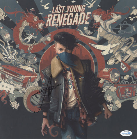 ALEX GASKARTH SIGNED ALL TIME LOW LAST YOUNG RENEGADE 12X12 PHOTO ACOA