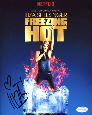 ILIZA SHLESINGER SIGNED FREEZING HOT 8X10 PHOTO ACOA