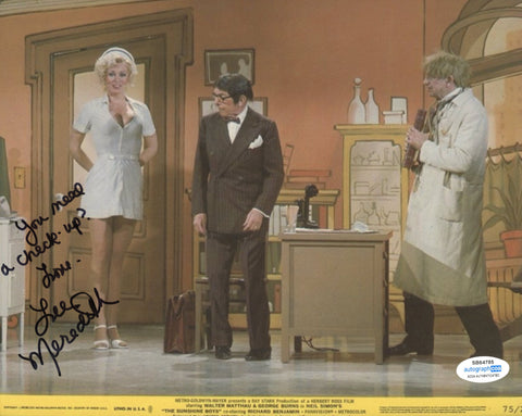 LEE MEREDITH SIGNED THE PRODUCERS 8X10 PHOTO 5 ACOA