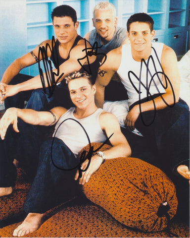 98 DEGREES BAND REPRINT 8X10 PHOTO AUTOGRAPHED SIGNED MAN CAVE
