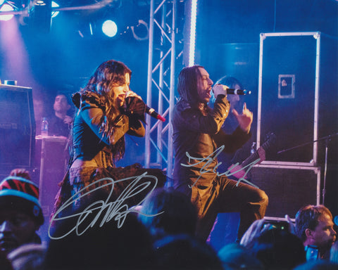 ANDREA FERRO AND CRISTINA SCABBIA SIGNED LACUNA COIL 8X10 2