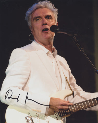 DAVID BYRNE SIGNED 8X10 PHOTO TALKING HEADS 3