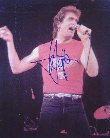 HUEY LEWIS SIGNED 8X10 PHOTO