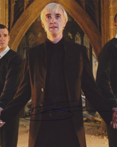 TOM FELTON SIGNED HARRY POTTER 8X10 PHOTO