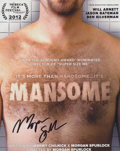 MORGAN SPURLOCK SIGNED MANSOME 8X10 PHOTO