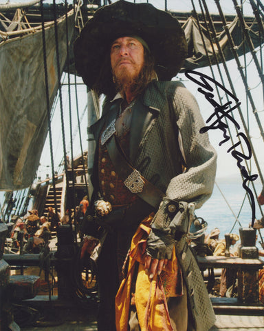 GEOFFREY RUSH SIGNED PIRATES OF THE CARIBBEAN 8X10 PHOTO