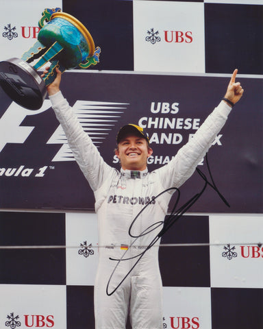 NICO ROSBERG SIGNED MERCEDES AMG PETRONAS F1 FORMULA 1 8X10 PHOTO 2