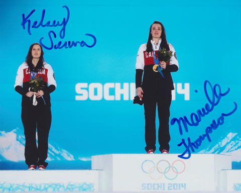 KELSEY SERWA & MARIELLE THOMPSON SIGNED 2014 SOCHI OLYMPICS 8X10 PHOTO