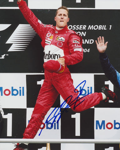 MICHAEL SCHUMACHER SIGNED SCUDERIA FERRARI MARLBORO F1 FORMULA 1 8X10 PHOTO JSA