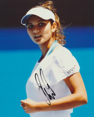 SANIA MIRZA SIGNED WTA TENNIS 8X10 PHOTO