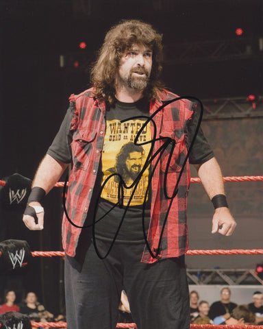 MICK FOLEY SIGNED WWE WWF 8X10 PHOTO