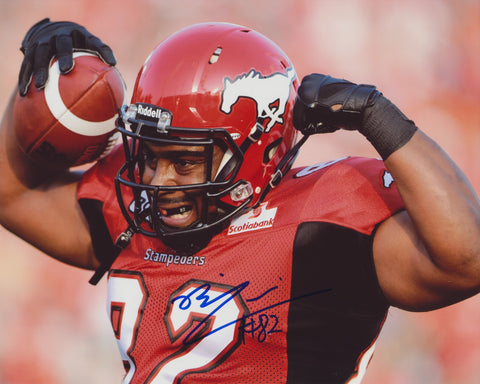 NIK LEWIS SIGNED CALGARY STAMPEDERS 8X10 PHOTO 2