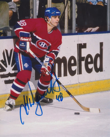 J.J. DAIGNEAULT SIGNED MONTREAL CANADIENS 8X10 PHOTO