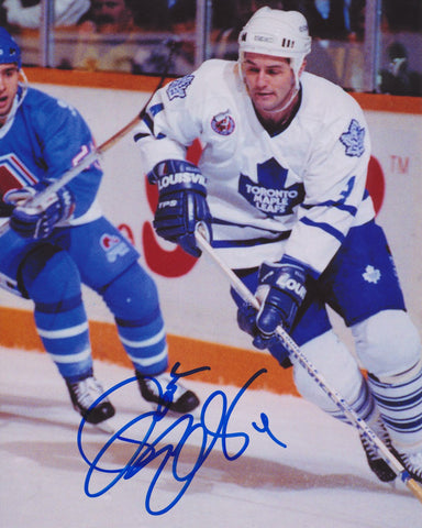 DAVE ELLETT SIGNED TORONTO MAPLE LEAFS 8X10 PHOTO 2