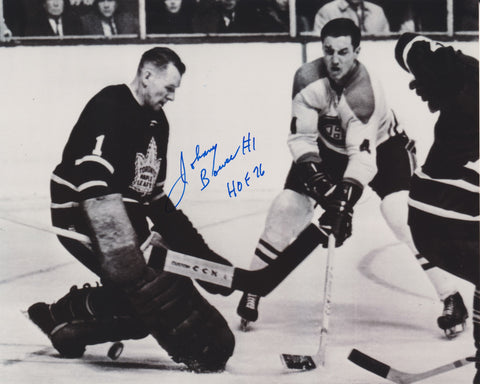 JOHNNY BOWER SIGNED TORONTO MAPLE LEAFS 8X10 PHOTO 2