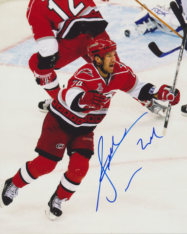 SCOTT WALKER SIGNED CAROLINA HURRICANES 8X10 PHOTO