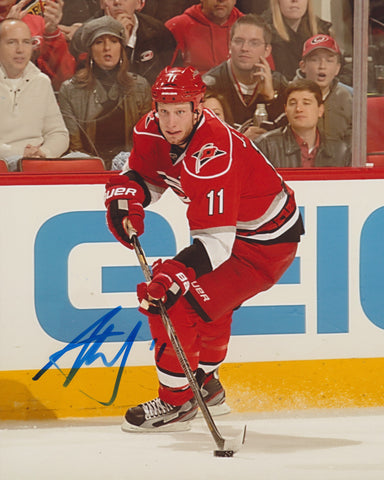 JORDAN STAAL SIGNED CAROLINA HURRICANES 8X10 PHOTO