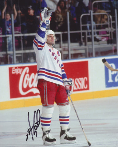 MIKE GARTNER SIGNED NEW YORK RANGERS 8X10 PHOTO