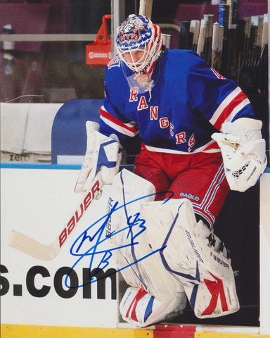 MARTIN BIRON SIGNED NEW YORK RANGERS 8X10 PHOTO