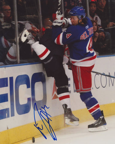 MICHAEL DEL ZOTTO SIGNED NEW YORK RANGERS 8X10 PHOTO 2