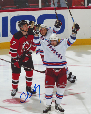 CHRIS DRURY SIGNED NEW YORK RANGERS 8X10 PHOTO 2